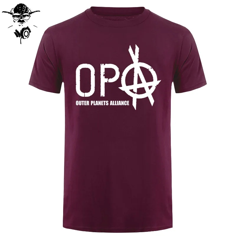 Хлопок o-образным вырезом пользовательские мужские футболки с принтом Футболка OPA-The Expanse Мужская футболка - Цвет: maroon gray