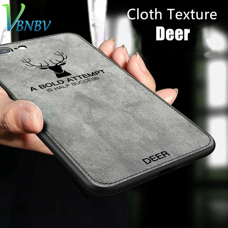 

Luxury Christmas Deer Cloth Phone case For iPhone 8 7 6 6S Plus Ultra Thin Soft Silicone Cover For iphone X XS Max XR Back Case