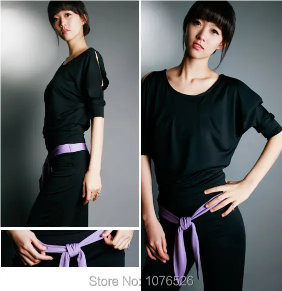 

Hot Selling High Quality Yoga Clothes Shirt+Pants Elbow Sleeve Elasticity Yoga Set Free Shipping
