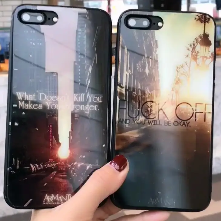 COLORS TEMPERED GLASS Case SkinS FOR APPLE IPHONE 7 8 PLUS