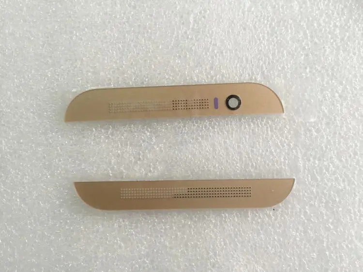 

Gold Ymitn New Top Bottom Cover With Sticker For HTC One 2 M8 M8T/D/W Front Housing Speaker Grill Cap Free Shipping