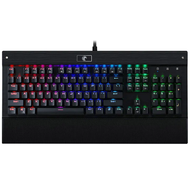 E-Element Z-77 RGB Механическая игровая клавиатура, программируемая RGB подсветка, DIY синие переключатели, подставка для запястья, 104 клавиши против ореолов