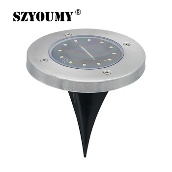 

SZYOUMY 12LED solar Light Home Garden Solar Power Under Ground Lamp Yard Lawn Buried Light Outdoor Path Way Garden Decking Lamps