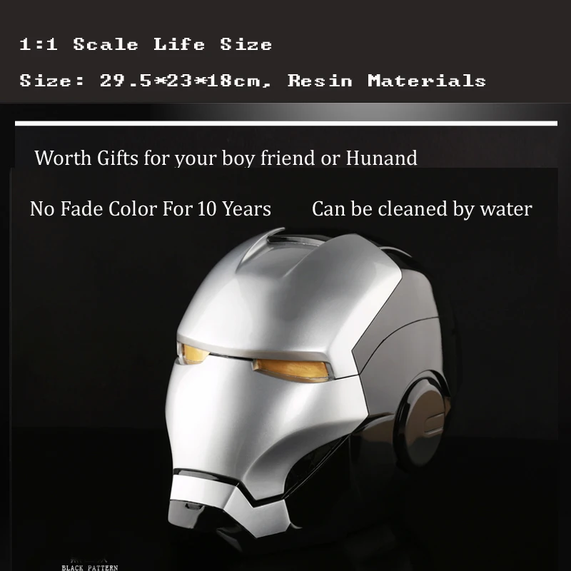 1/1 Scale Life Size Marvel Shield Movie Avengers iron Man 3 Helmet Money Bank Action Figure Toys