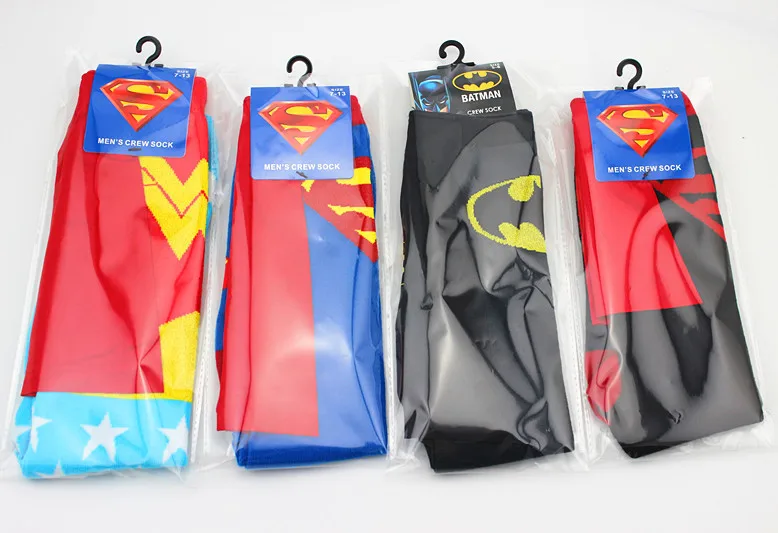 DC Супермен Бэтмен флэш чудо женщина колено высокие тонкие носки хлопок носки с травой вечерние косплей носки
