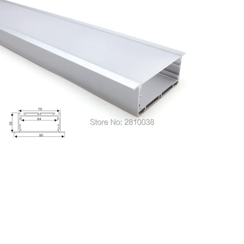 10 X 2M Sets/Lot 6000 series led aluminium profile for strip ultra big T size aluminum housing ceiling lamps | Освещение