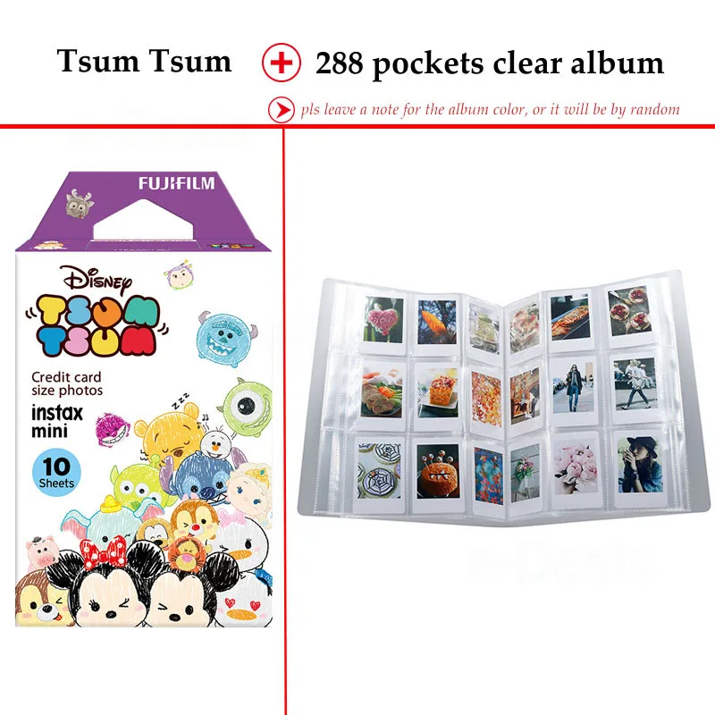 Fujifilm Instax Мини пленка Tsumtsum 10 листов fr Mini 9 8 + 7 s 70 90 25 мгновенный Polariod камера принтер