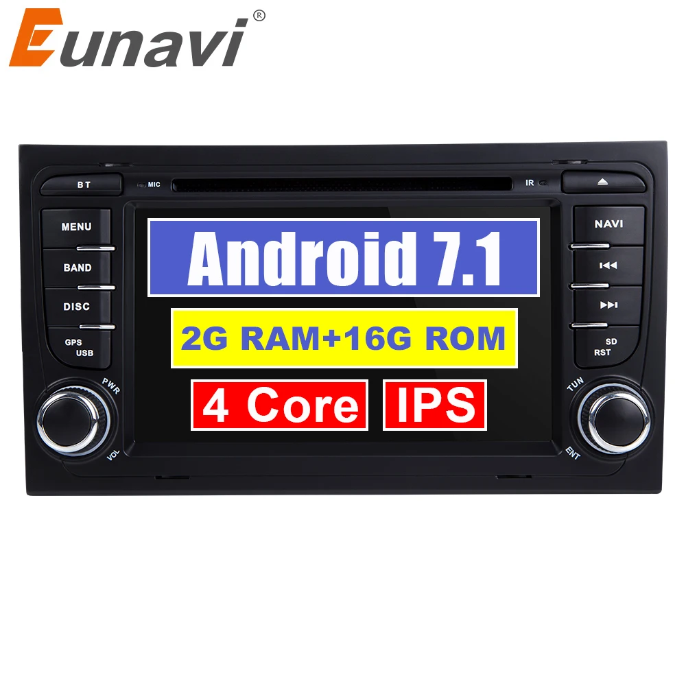 

Eunavi 2 Two din Quad Core Android 7.1 Car DVD for Audi A4 S4 RS4 8E 8F B7 B9 Seat Exeo DAB+/WIFi BT SWC Support TPMS DVR