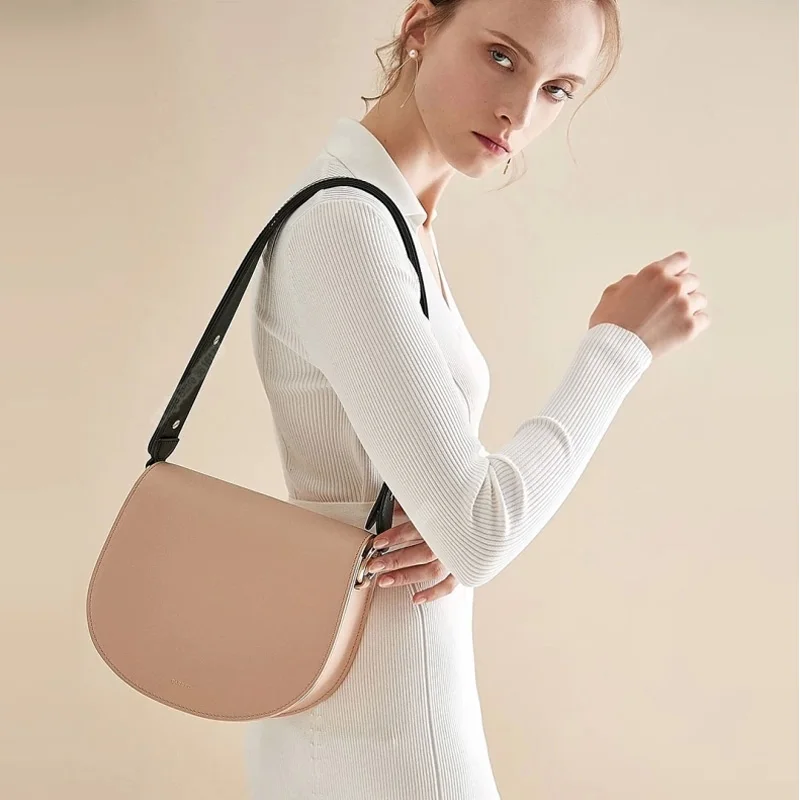 Xiaomi Mijia CARRY'O Saddle Bag женская сумка на плечо оригинальная кожаная сумка маленькие сумки через плечо - Цвет: Apricot