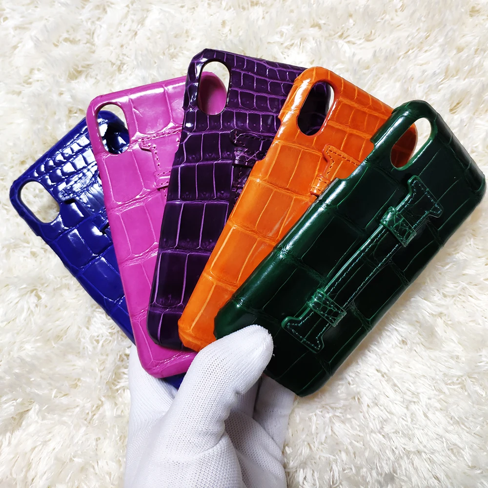 Новый 6 видов цветов для iphone X XS Max XR задняя крышка из натуральной крокодиловой
