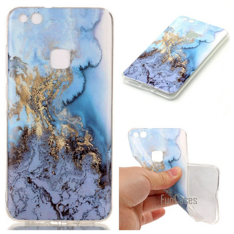 Для Huawei P10 Lite Силиконовый Чехол Marble Pattern Телефон Дело для Ascend Роскошные Мягкие TPU