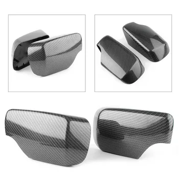 

2pcs Car Exterior Rear View Side Mirror Cover Trim For BMW E46 1998 1999 2000 2001 2002 2003 2004 2005 Carbon Fiber Styling ABS