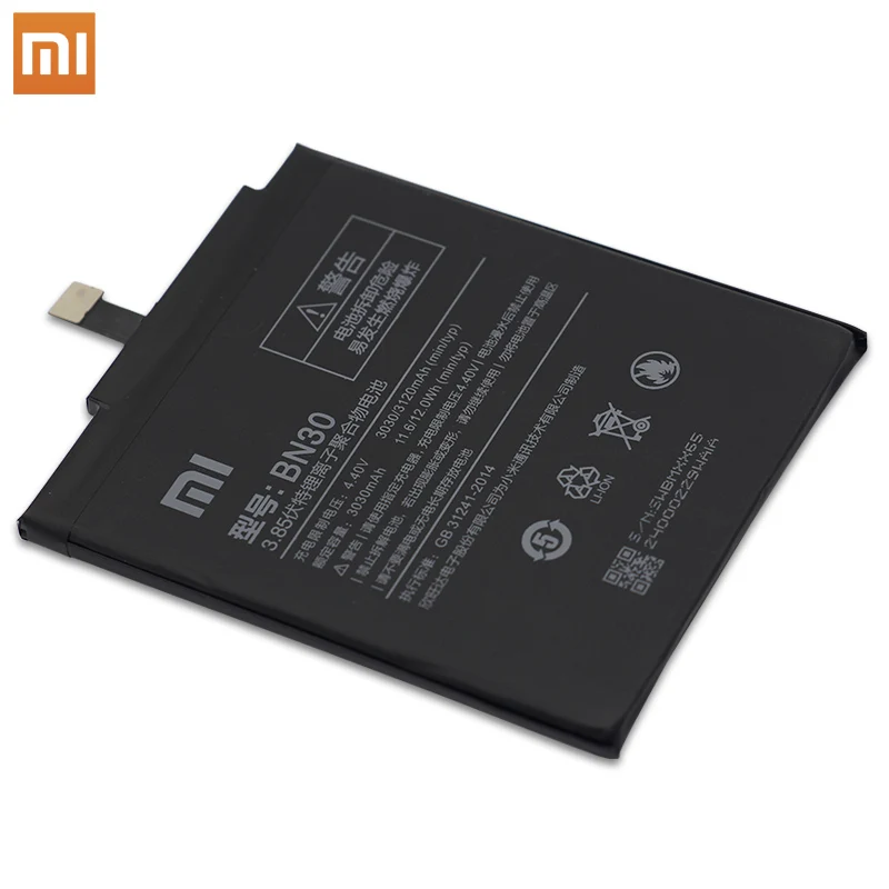 Аккумулятор для телефона Xiaomi BN30 3030 мАч высокое качество оригинальный запасной