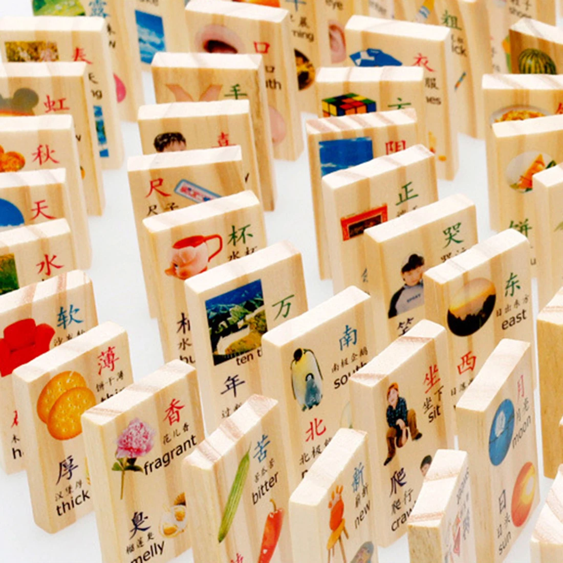 100 шт. Детские Ранние Обучающие деревянные игрушки домино блоки экшн-игры для обучения Развивающие игрушки для детей