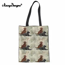 Noisydesings Новая женская холщовая хлопковая хозяйственная сумка с 3D принтом лабрадоров, женская сумка на заказ, переносная Складная Прямая поставка