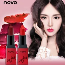 NOVO матовая губная помада, красный бархат, гладкий блеск для губ, стойкие губные помады, шелковистый бальзам для губ, корейский макияж, красота, увлажняющий, 3,8 г