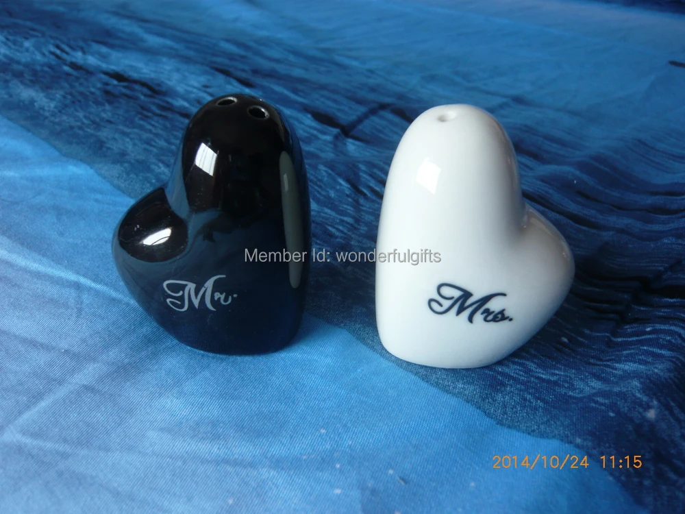 20 шт./лот Mr & Mrs шейкер для соли и перца в форме сердца|favor wedding|mr mrsalt pepper shaker |