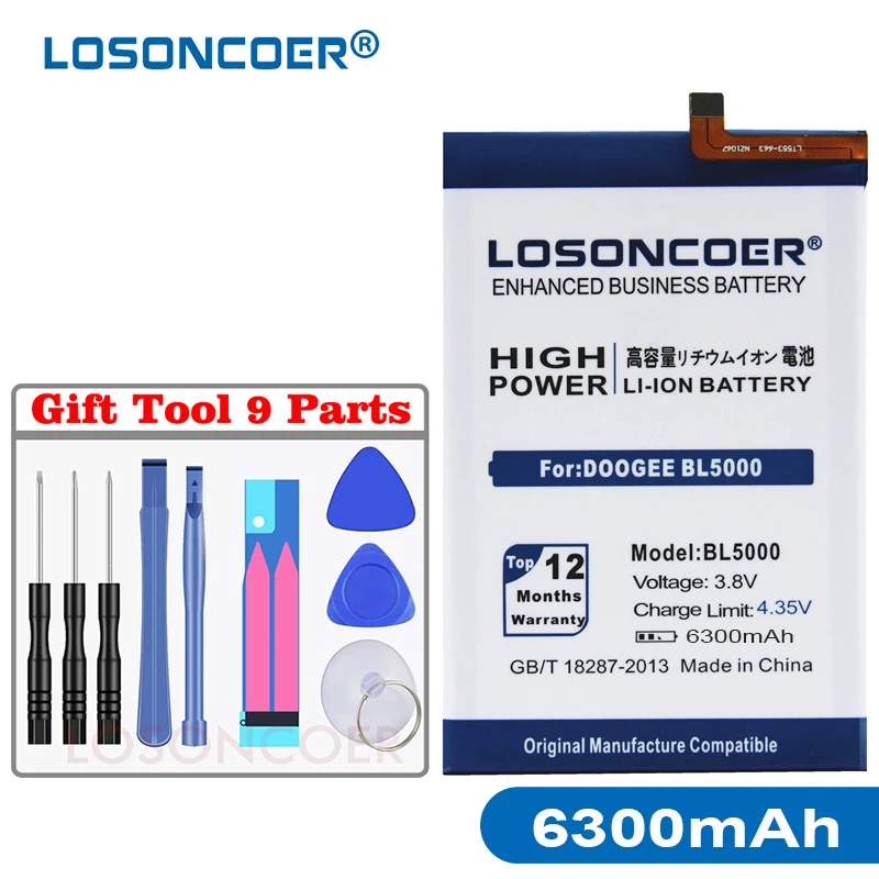 

LOSONCOER 6200mAh For Doogee BL5000 Battery