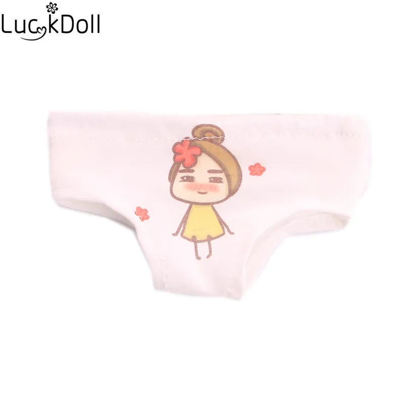 LUCKDOLL узорное нижнее белье подходит 18 дюймов Американский 43 см Детские аксессуары для кукол, игрушки для девочек, поколение, подарок на день рождения