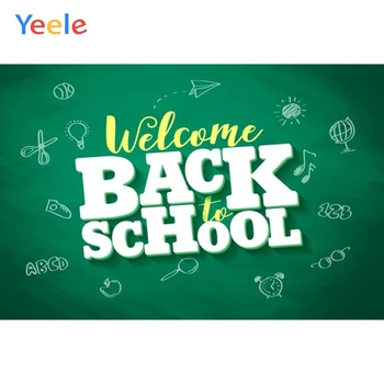 

Yeele Back To School Classroom Green Blackboard Child Photography Background Customized Photographic Backdrops For Photo Studio
