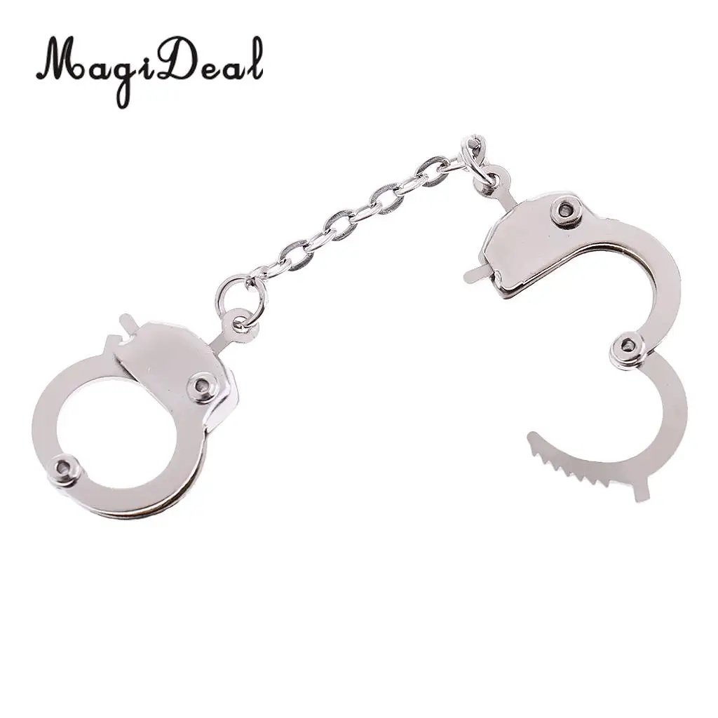 MagiDeal Metal 1:6 Metal Handcuffs Model for 12 Inch Action Figure Doll Toys Soldier Model Toy Body DIY Accessories