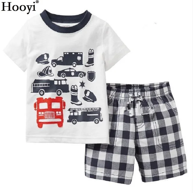 Fashion Boys Clothes Kids Pajamas Sets Racing Luxury Car Children T