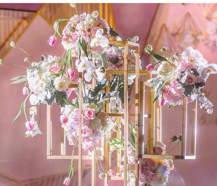 Northern Europe simple black iron art rack display rack clothing shoe rack, wedding decoration d frame rectangle.
