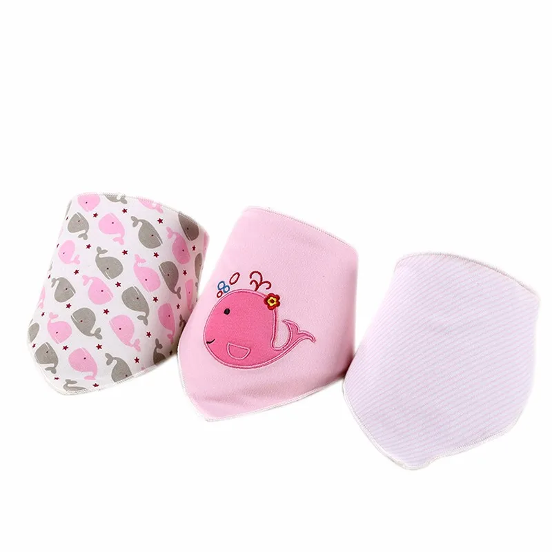 Newly Baby Bibs 3pcslot Baby Bibs Bandana100% Cotton Babadores Infant Towel For Boys And Girls Baby Clothing Infant Accessories (3)