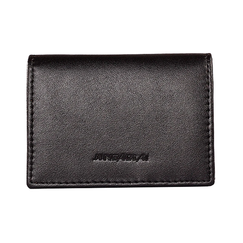 Fashion Men ID Business Card Holder Solid Color PU Leather
