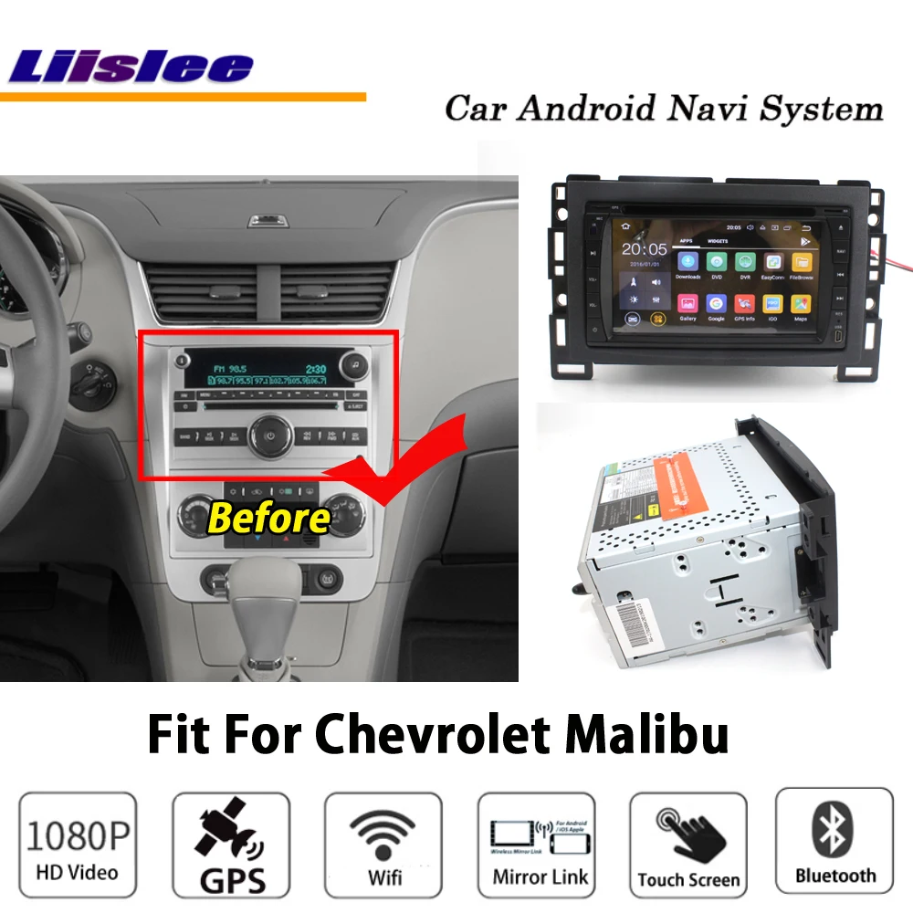 Liislee автомобильный Android 7,1 для Chevrolet Malibu 2004~ 2012 Стерео Радио DVD BT Carplay gps навигационная карта навигационная система Мультимедиа