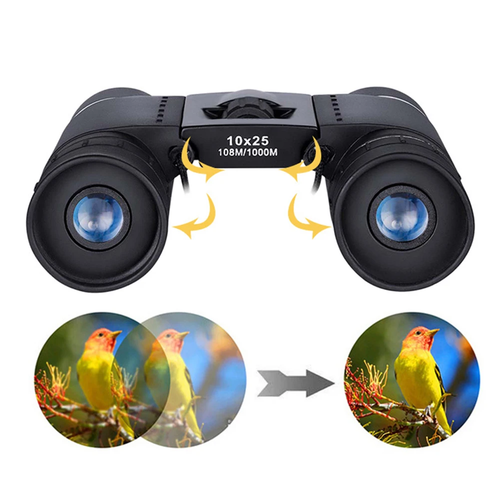 مع الحبل في الهواء الطلق ألعاب التخييم خفيفة الوزن طوي التكبير تلسكوب الصيد طويلة المدى 10X25 مصغرة مجهر الرياضة هدية