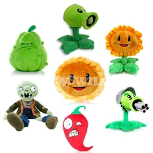 7Pcs PVZ Zombies and Plants Group Soft Sunflower Pillow Plush Toy Doll Game Figure Statue Baby Toy for Children Gifts