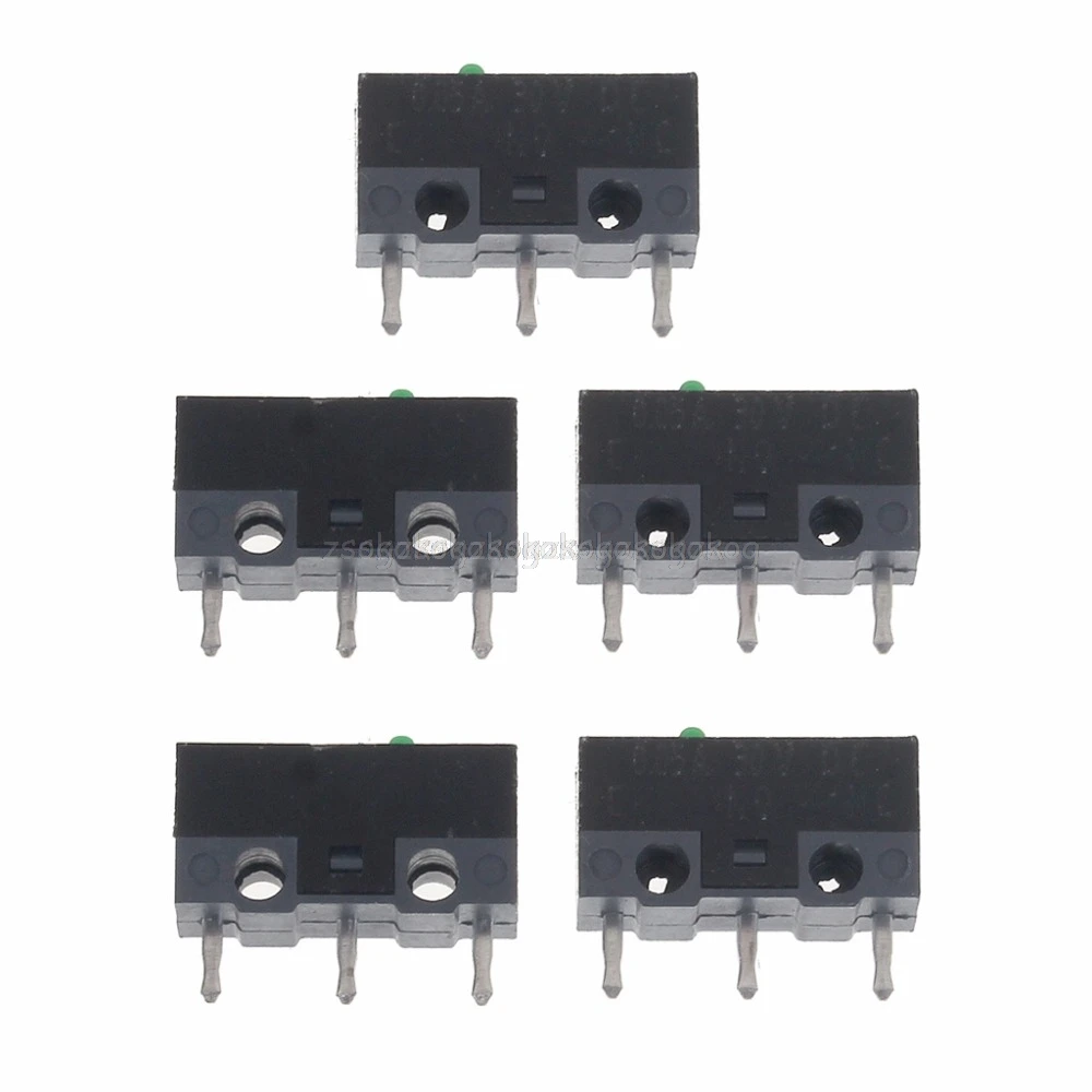 

5Pcs Original for HUANO Mouse Micro Switch Micro Button Green Point Silver Alloy Contacts 5 Millions Lifetime A24 19 Dropship