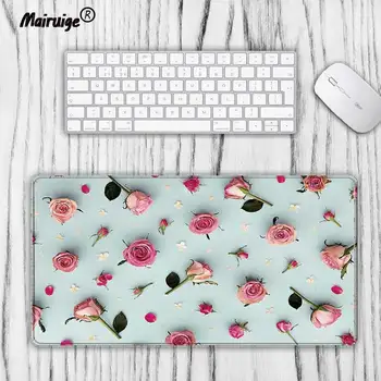 

Mairuige Pink Rose PC Computer Game Keyboard Large Size Mouse Pad Rubber Anti-slip Waterproof Mouse Track Speed Version 40X90cm