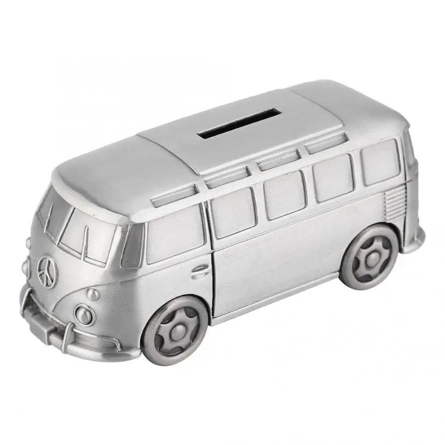 

Vintage Metal Bus Model Money Boxes Aircraft Dinosaur Piggy Bank Children Toy Car Saving Coins Birthday Crafts Gifts