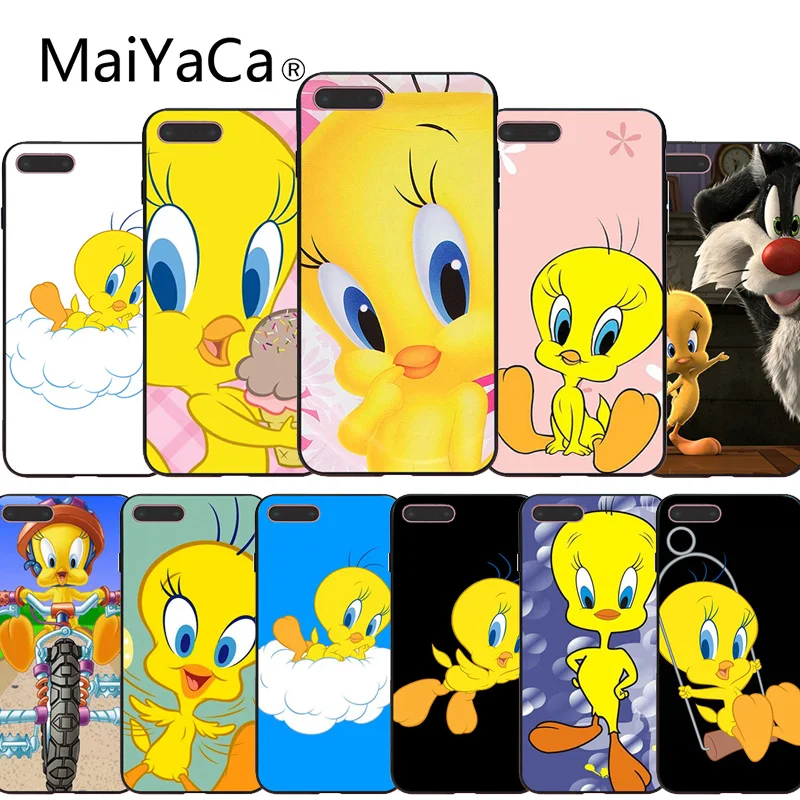 

MaiYaCa Cartoon Tweety Bird Soft Fashion design Phone Case Cover Shell For Apple iphone 5 XS XR SE And 6 6s 7 7plus 8plus
