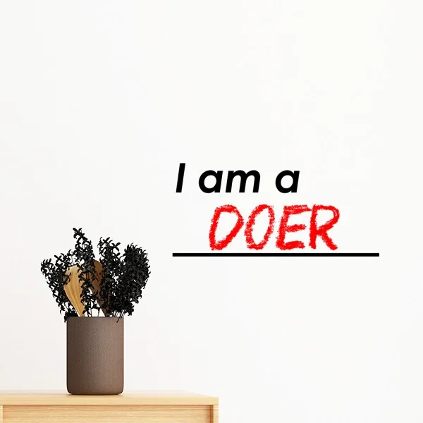 Quote I Am A Doer Removable Wall Sticker Art Decals Mural Diy Wallpaper For Room Decal Wallpapers For For Roomwall Sticker Aliexpress