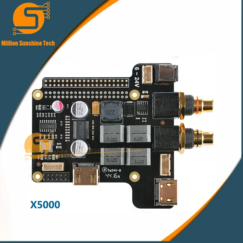 

X5000 ESS Sabre Expansion Board for Raspberry Pi 3 Model B / 2B / B+