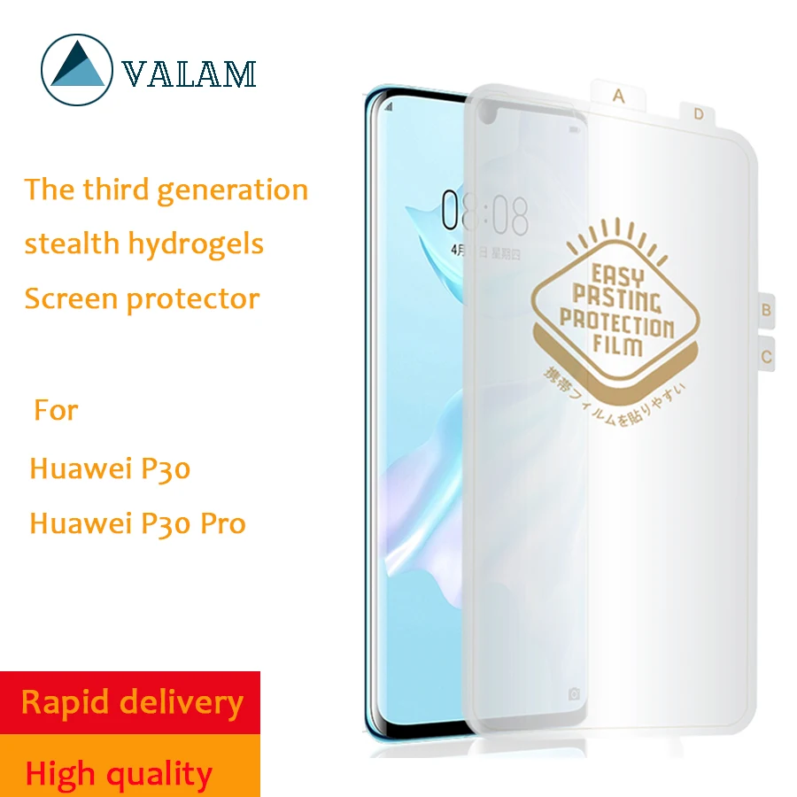 

VALAM Invisible Screen Protector For Huawei P30 Full Cover Back Film For Huawei P30 Pro With Fingerprint Sensor Anti Scratch
