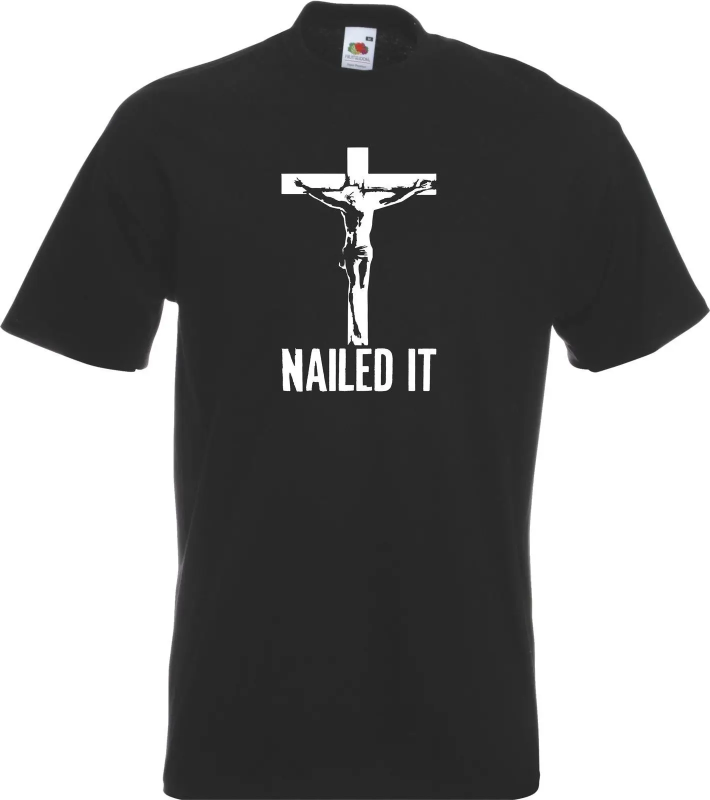 NAILED IT TShirt - Jesus God Cross Crucified Religious Atheist Funny T-Shirt Free shipping Tops t-shirt Fashion | Мужская одежда