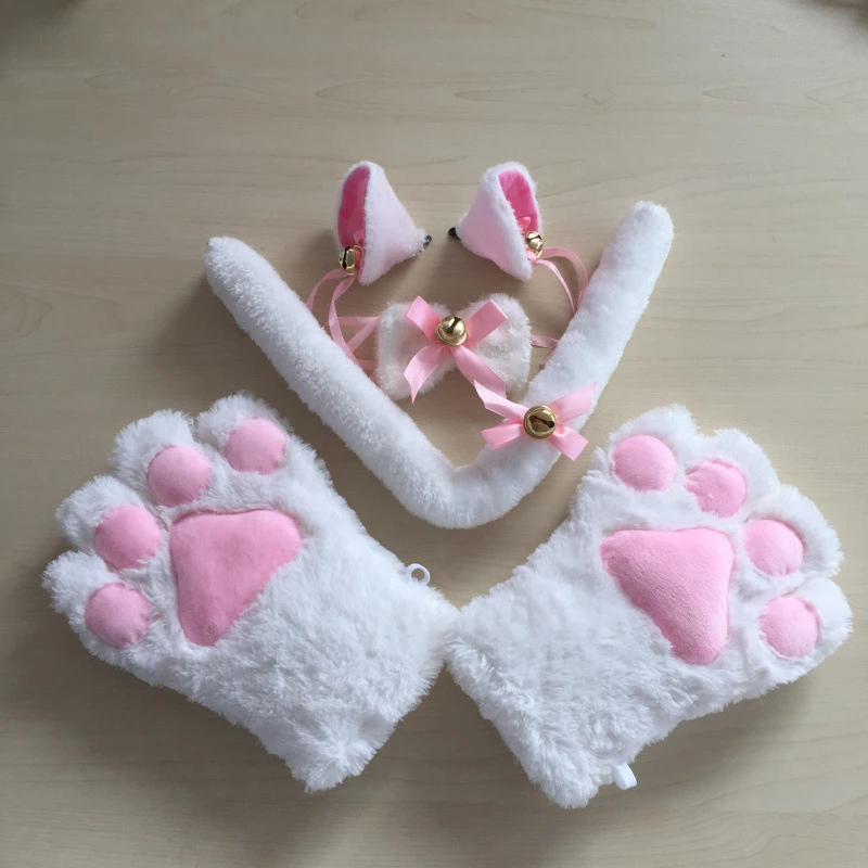 Косплей девушки кошки костюмы реквизит кролик лиса кошка лапа 5 шт./компл. повязка