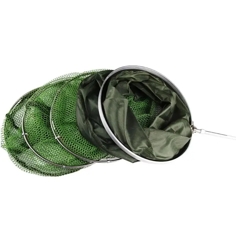 

Stainless Steel Double Rings 4 Layers ishing Net Cage Utility Folding Fish Care Creel Tackle Portable Stake Small Mesh Net