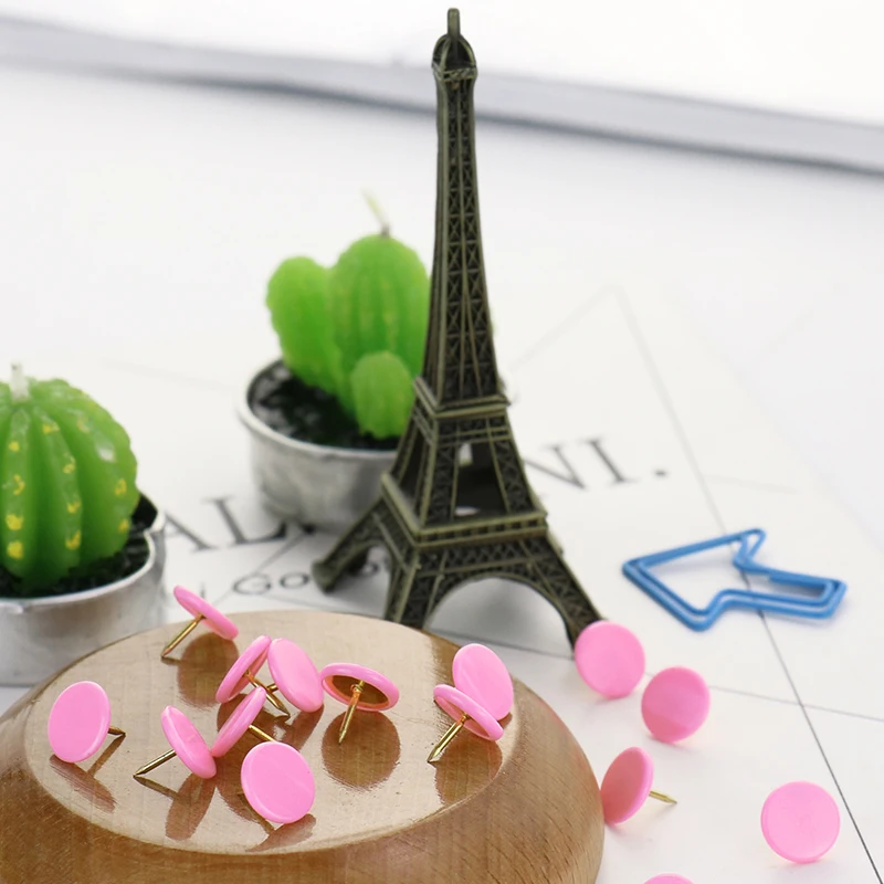 TUTU 50pcs/set Colorful Metal Push Pins Paper Map Cork Board Capped Headed Fixing Thumb Tacks Pin Office School Supplies H0008 2 TUTU 50pcs/set Colorful Metal Push Pins Paper Map Cork Board Capped Headed Fixing Thumb Tacks Pin Office School Supplies H0008 2