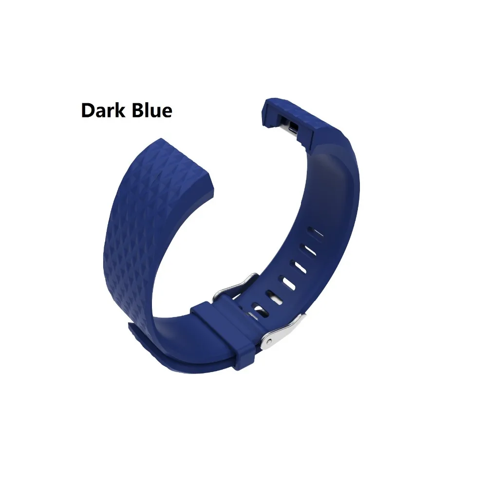 100 шт./лот, DHL для FitBit Charge 2 запястье 3D сменный спортивный браслет из силикона ремень w/Регулируемая пряжка 12 Цветов
