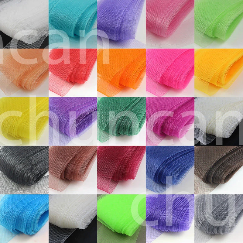 

4/5"(2cm) Horse hair Veil Mesh Organza Fabric Crinoline 100yard/lot #31Color