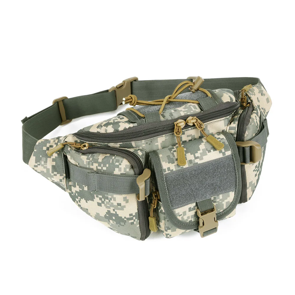 SINAIRSOFT Тактический Молл Мешок Водонепроницаемый Мешок Талии Fanny Pack Туризм Рыбалка Спорт Охота Талия Пакеты Тактический Спорт Поясная Сумка - Цвет: ACU