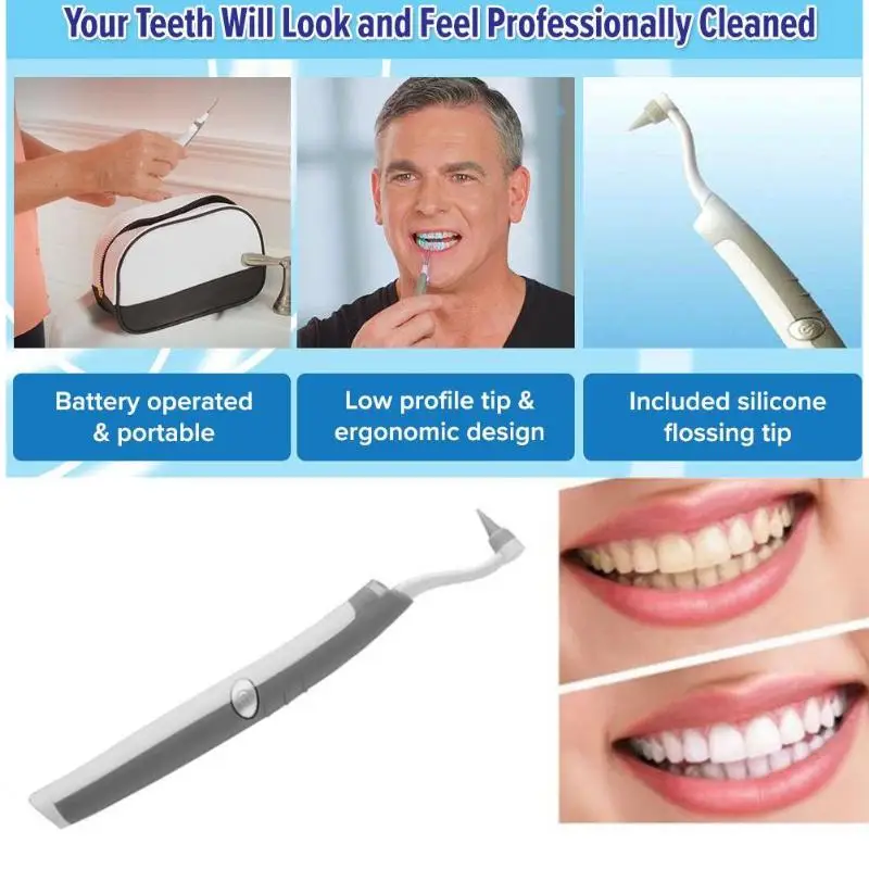 

Electric Sonic Pic Tooth Stain Eraser Plaque Remover Teeth Whitening Tool Kit Tooth Teeth Whitening Sonic Oral Hygiene Tool