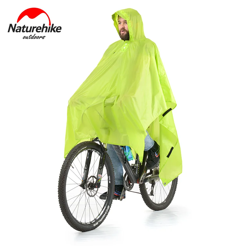 Günstig Naturehike Einzelne Person Poncho Regenmantel Rucksack Abdeckung Freien Markise Camping Mini Plane Sun Shelter 20D Silikon 210T Taft