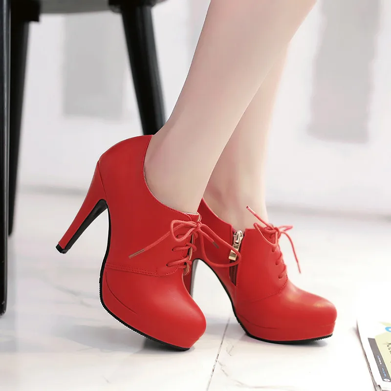 KarinLuna/; ; сезон весна-осень; бежевые, черные, красные туфли-лодочки; женская обувь на платформе; женские туфли на высоком каблуке; большие размеры 34-43