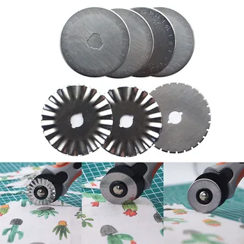 

45mm Rotary Fabric Cutter with Different Shapes Extra Blades for Quilting Sewing GHS99